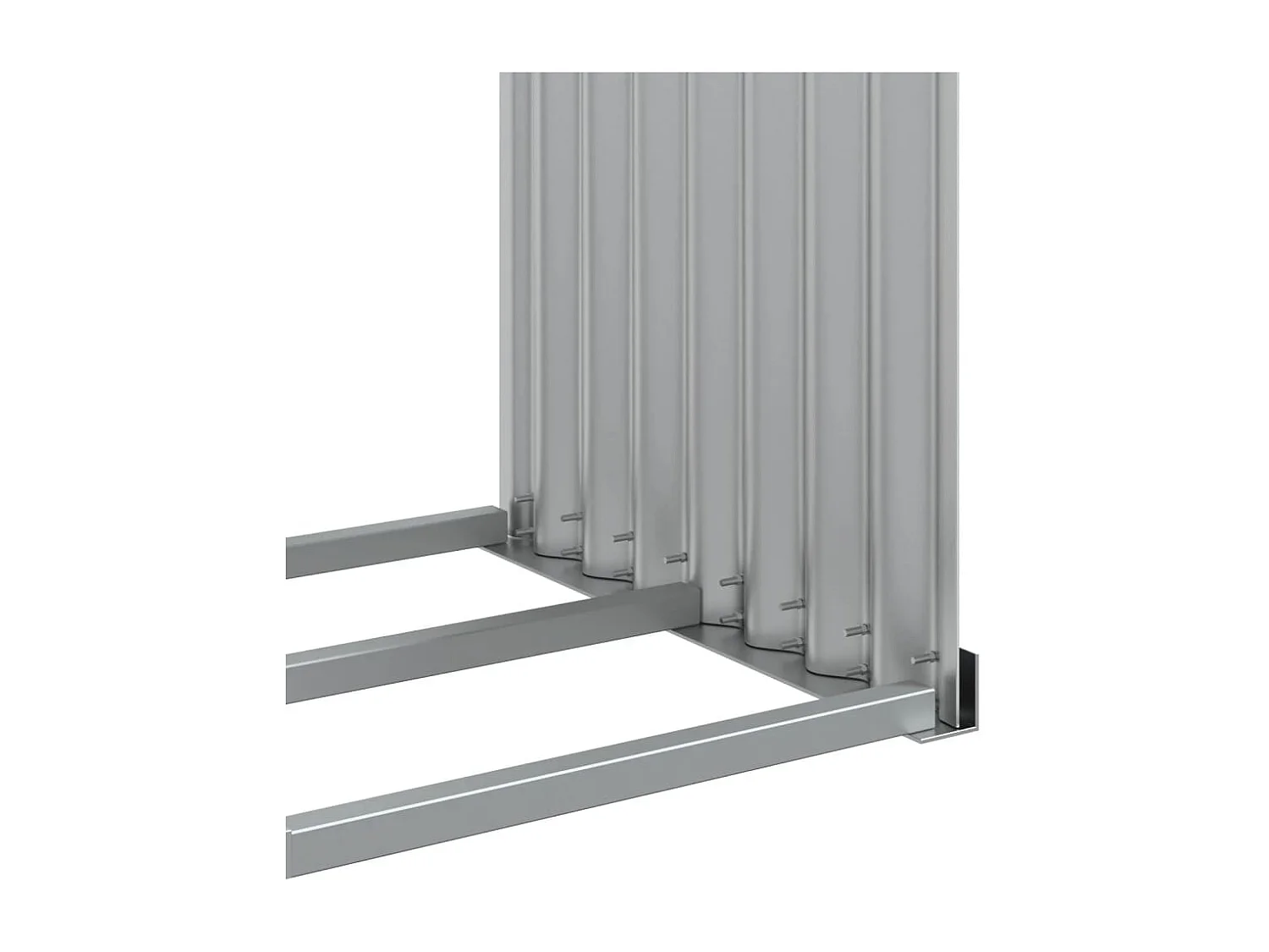 Jilles  Kaminholzunterstand Hellgrau 120x45x140 cm Verzinkter Stahl