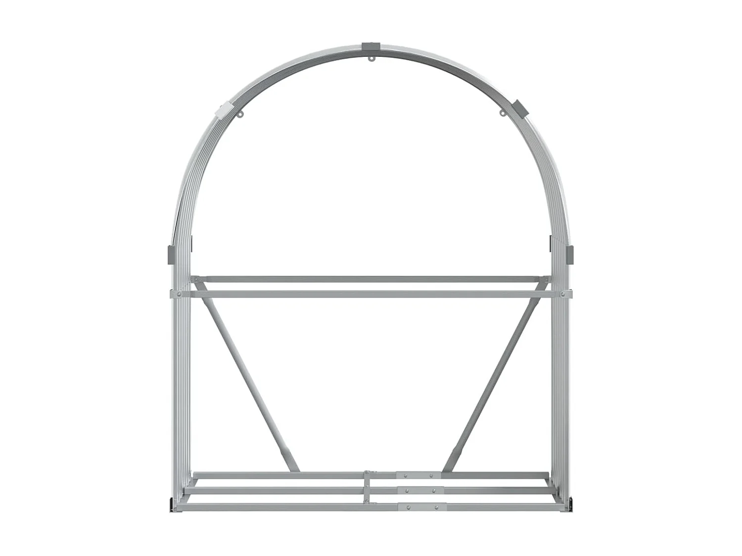 Jilles  Porte-bûches gris clair 120x45x140 cm acier galvanisé