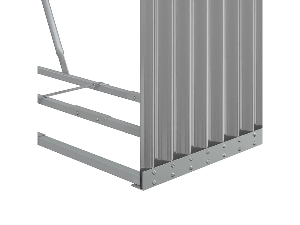Jilles  Porte-bûches gris clair 120x45x140 cm acier galvanisé
