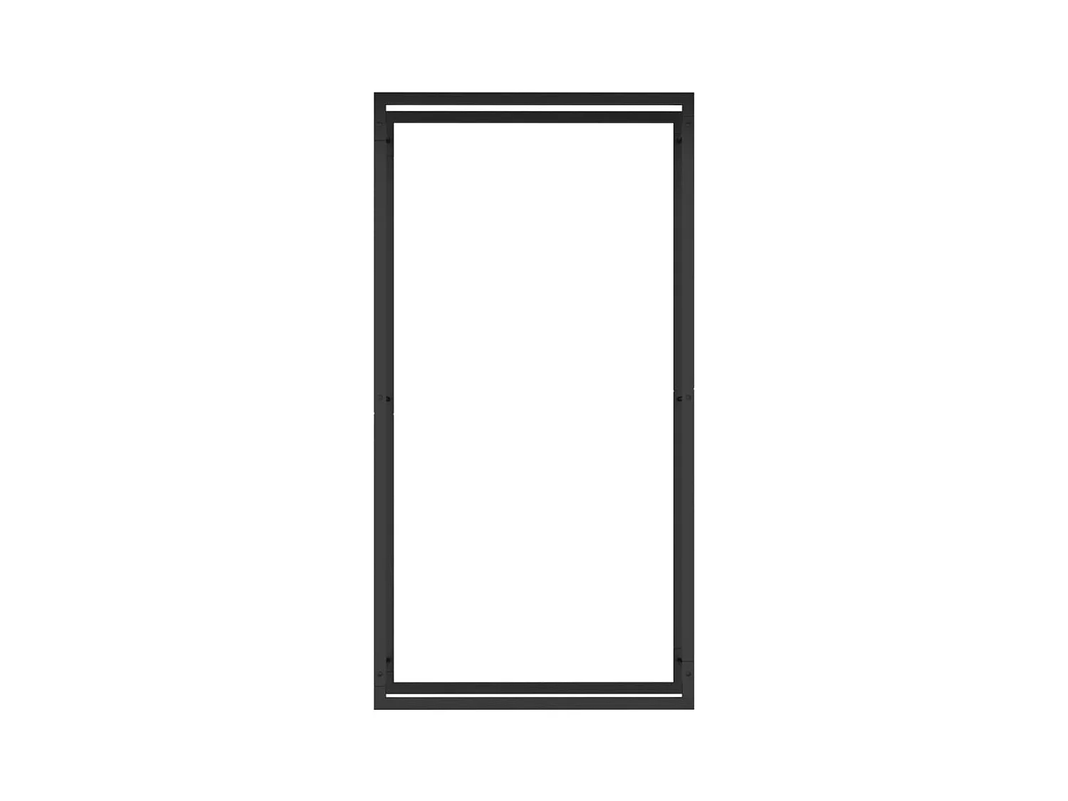 Nichelino  Étagère à bois de chauffage Noir mat 80 x 28 x 154 cm Acier