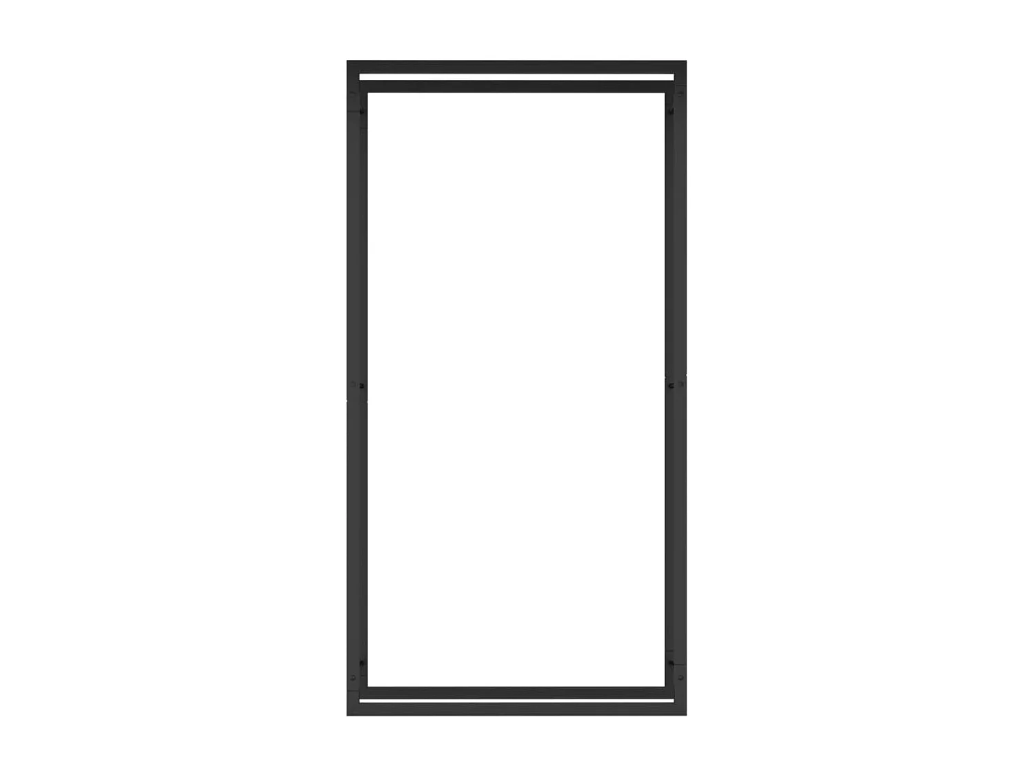 Nichelino  Brennholzregal Mattschwarz 80 x 28 x 154 cm Stahl