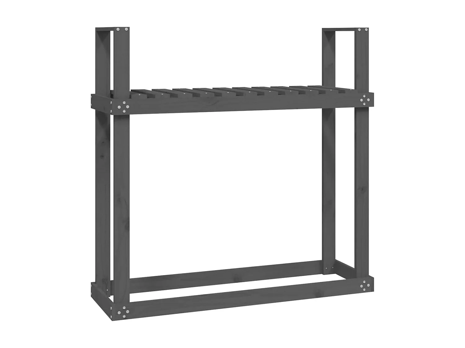 Linköping  Support pour bois de chauffage Gris 110x35x108,5 cm Bois de pin