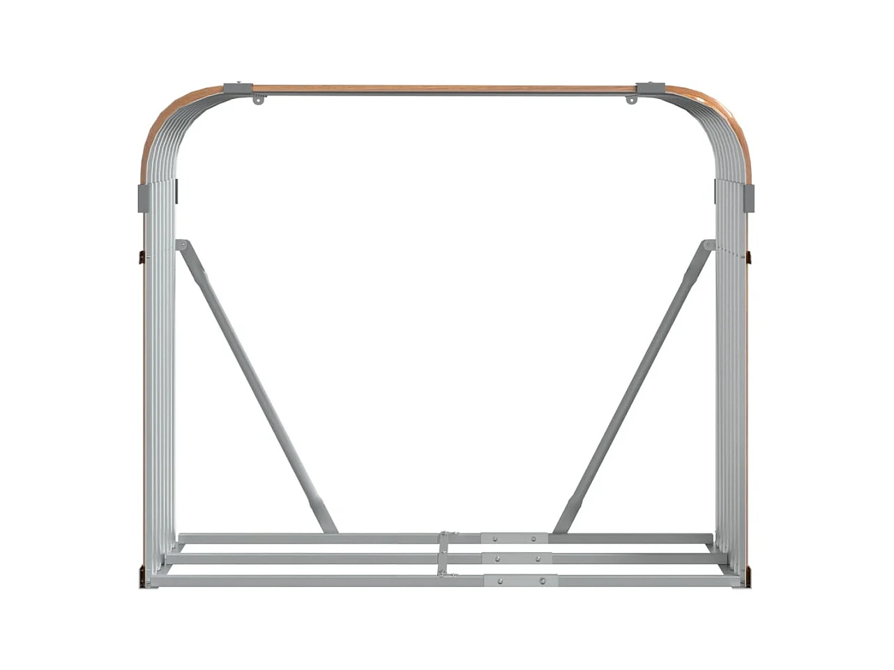 Jilles  Kaminholzunterstand Holzoptik 120x45x100 cm Verzinkter Stahl