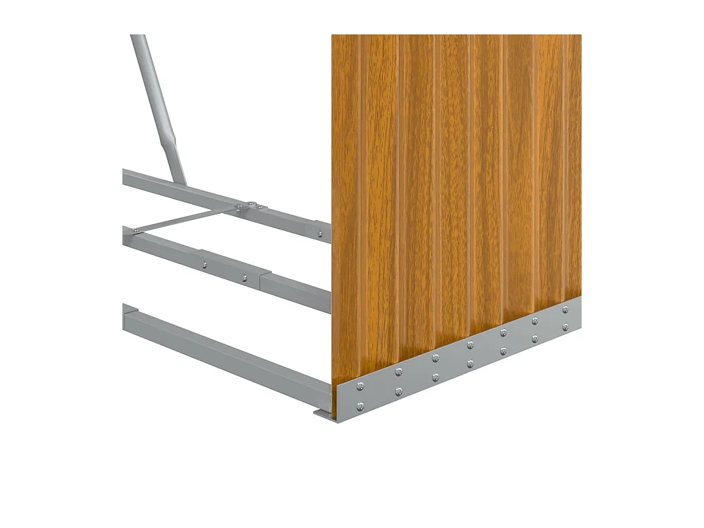 Jilles  Kaminholzunterstand Holzoptik 120x45x100 cm Verzinkter Stahl