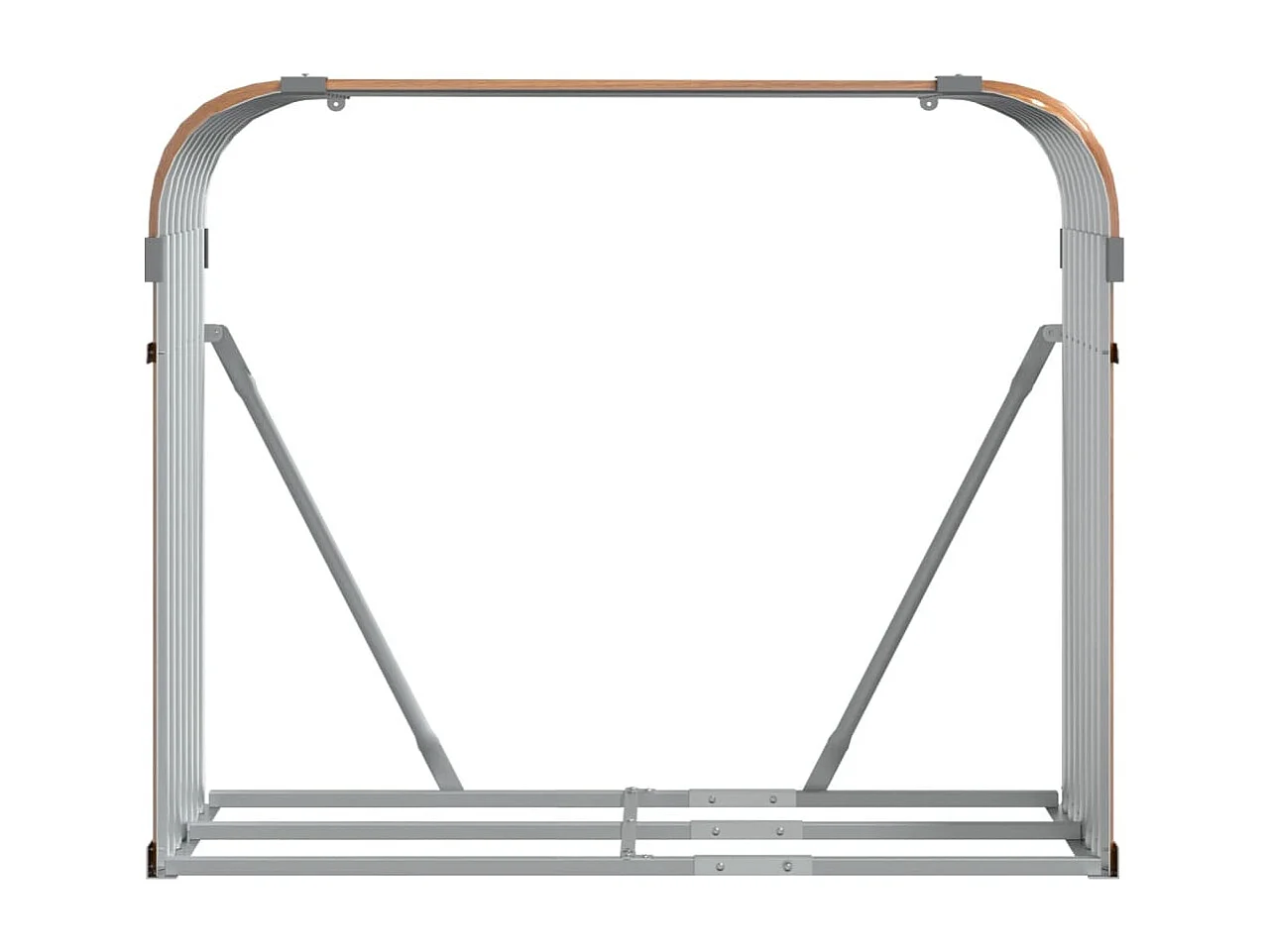 Jilles  Porte-bûches aspect bois 120x45x100 cm acier galvanisé