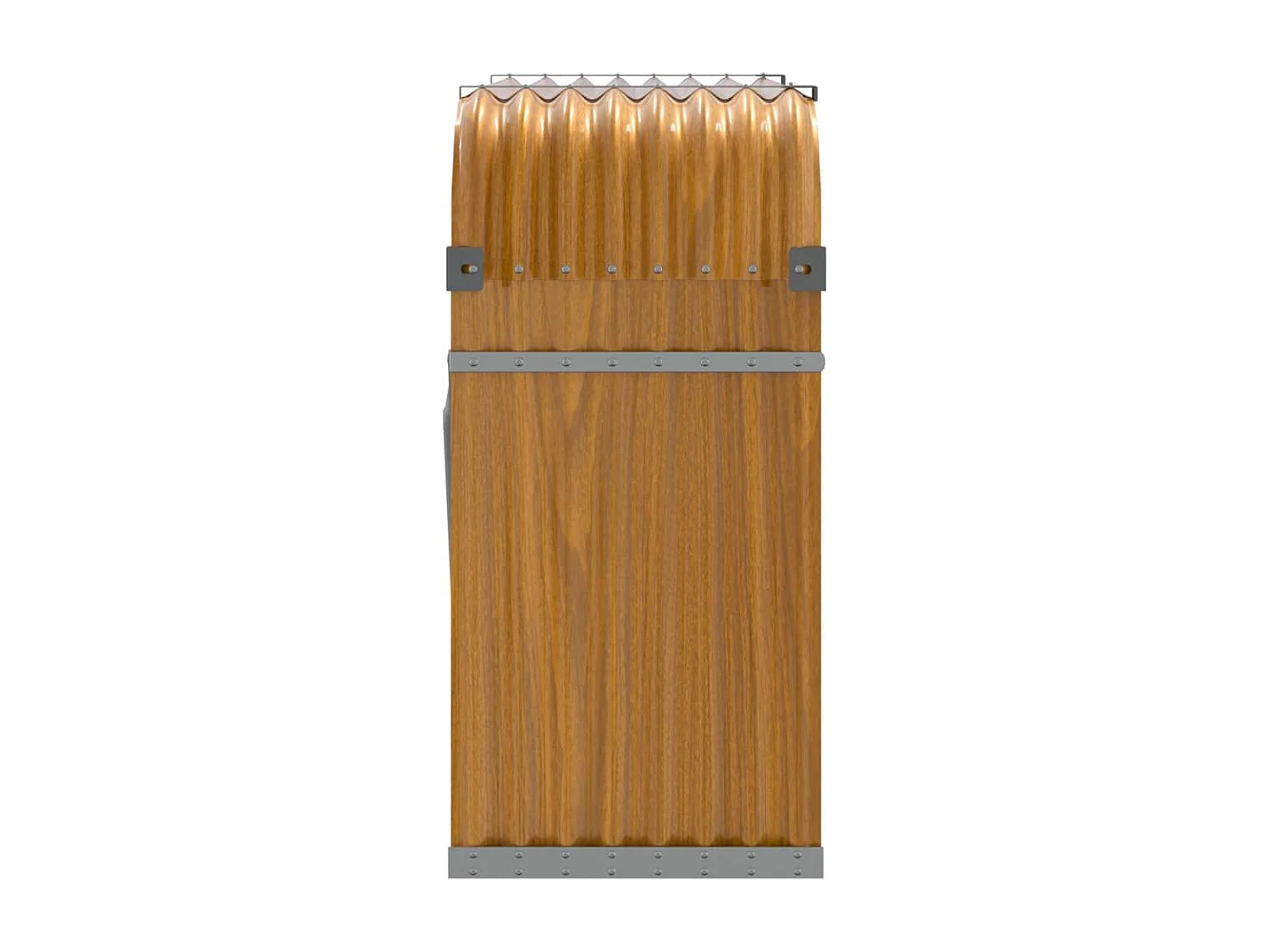 Jilles  Porte-bûches aspect bois 120x45x100 cm acier galvanisé