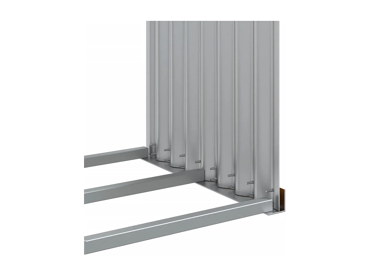 Jilles  Porte-bûches aspect bois 120x45x100 cm acier galvanisé