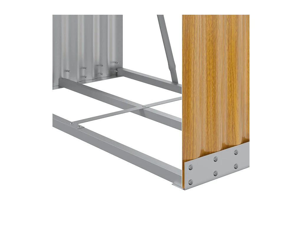 Jilles  Kaminholzunterstand Holzoptik 80x45x120 cm Verzinkter Stahl