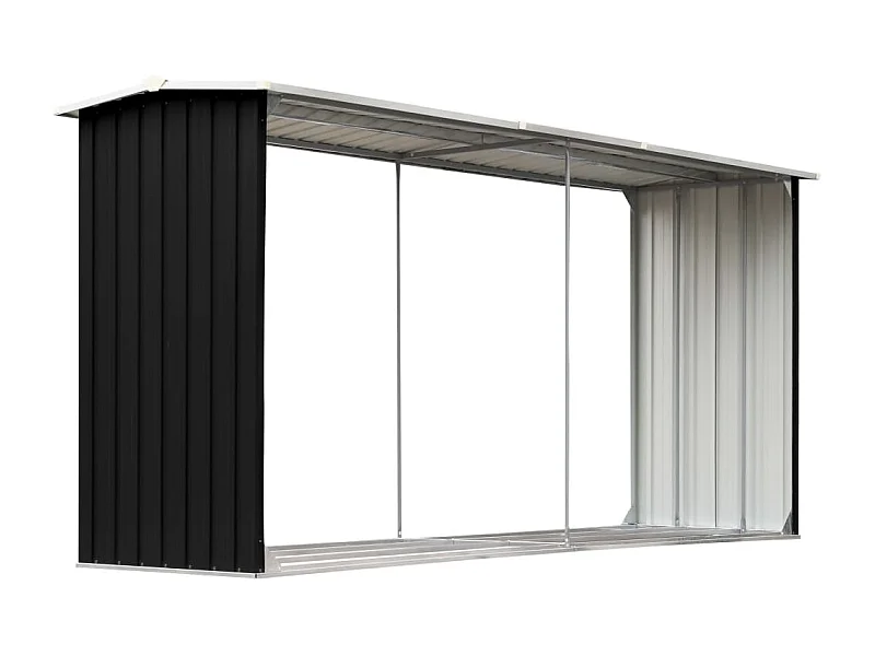 Grydel  Brennholzlager Verzinkter Stahl 330 x 92 x 153 cm Anthrazit