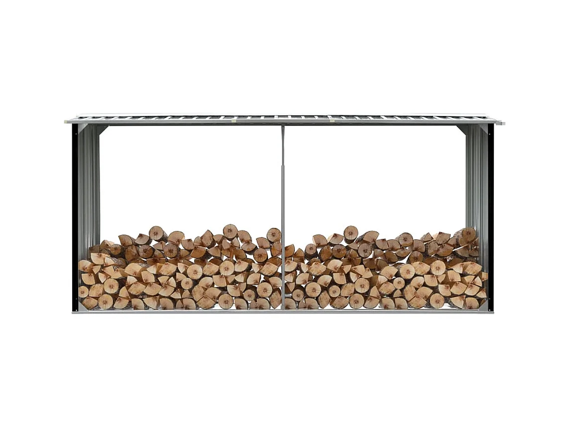 Grydel  Abri de stockage à bois Acier galvanisé 330x92x153cm Anthracite
