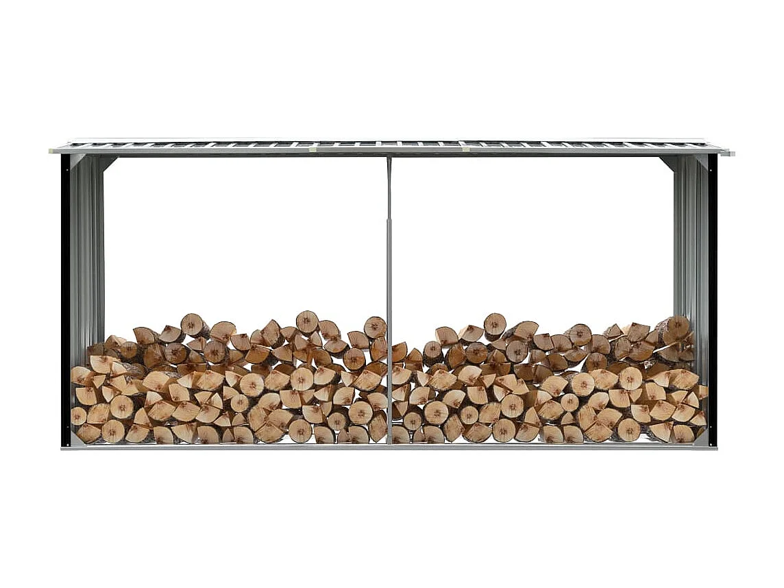 Grydel  Abri de stockage à bois Acier galvanisé 330x92x153cm Anthracite