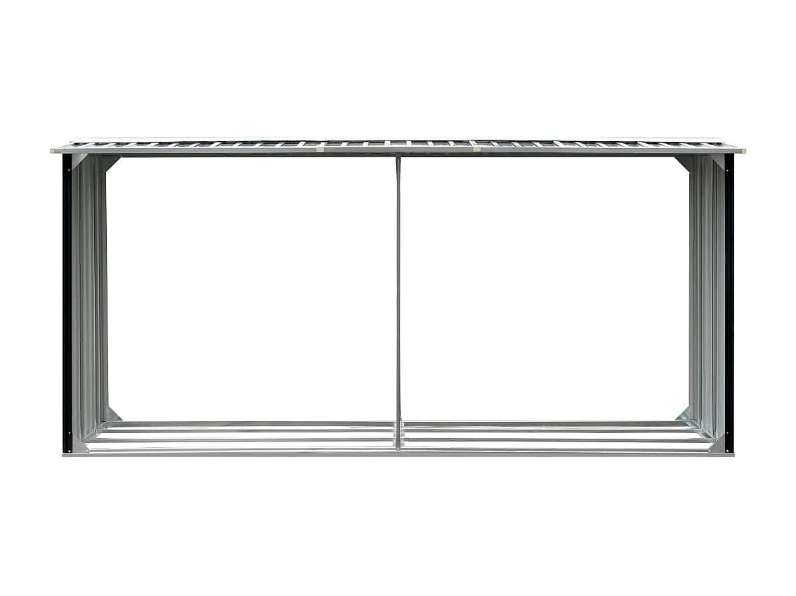 Grydel  Abri de stockage à bois Acier galvanisé 330x92x153cm Anthracite