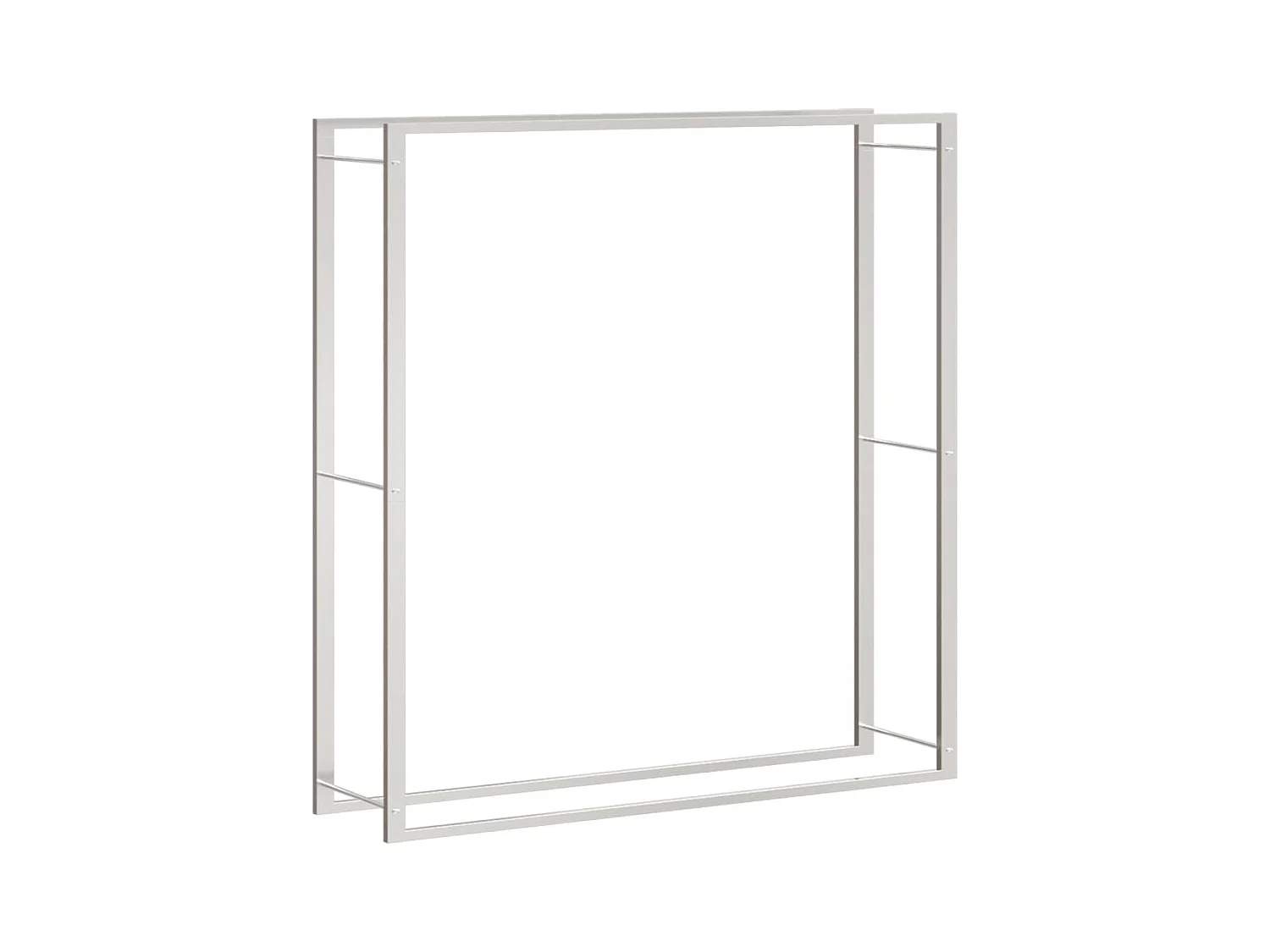 Nichelino  Portant de bois de chauffage 110x28x116 cm acier inoxydable