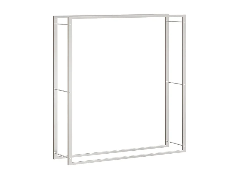 Nichelino  Portalegna 110x28x116 cm in Acciaio Inossidabile