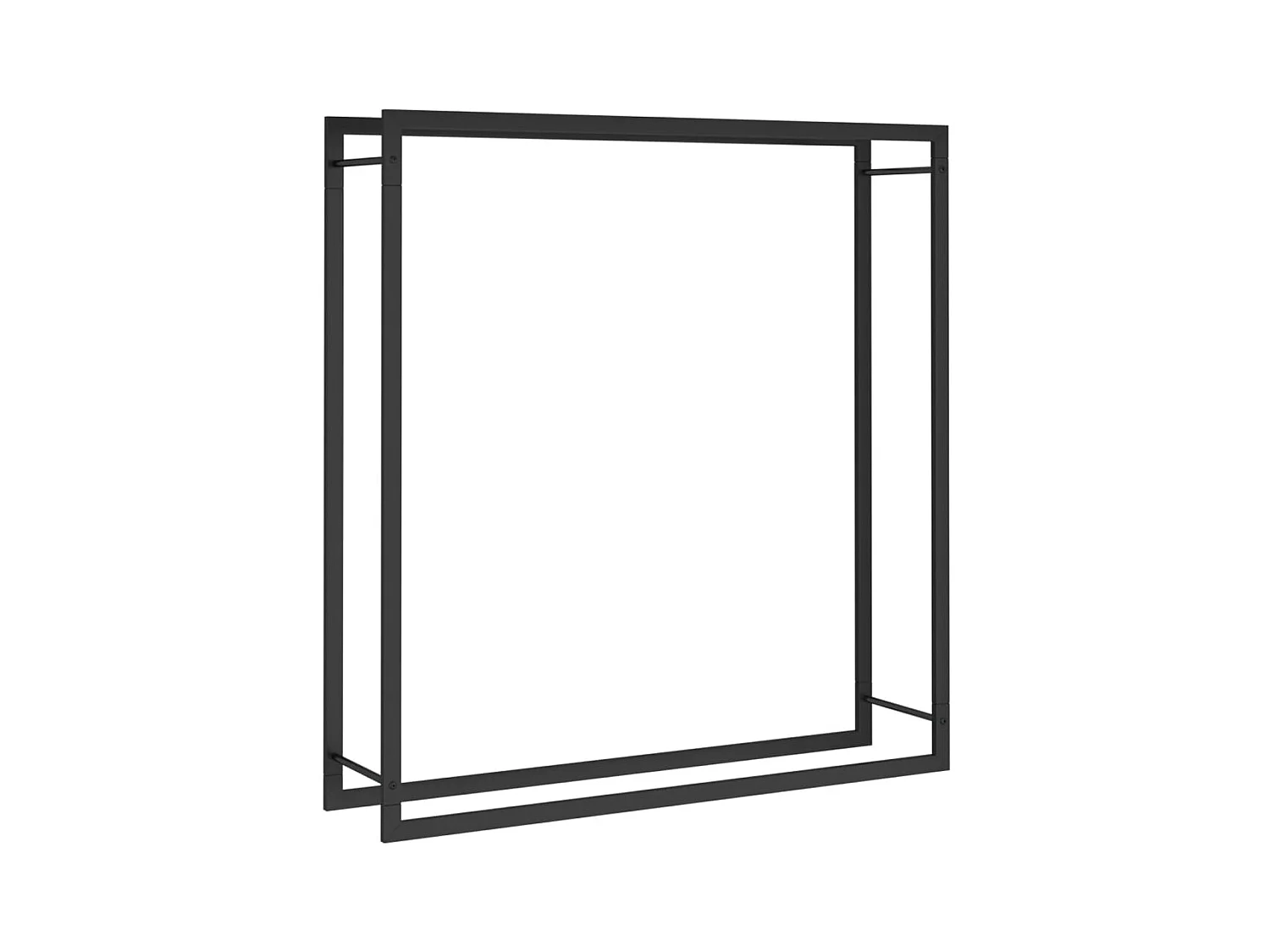 Nichelino  Haardhoutrek 110x28x116 cm staal matzwart