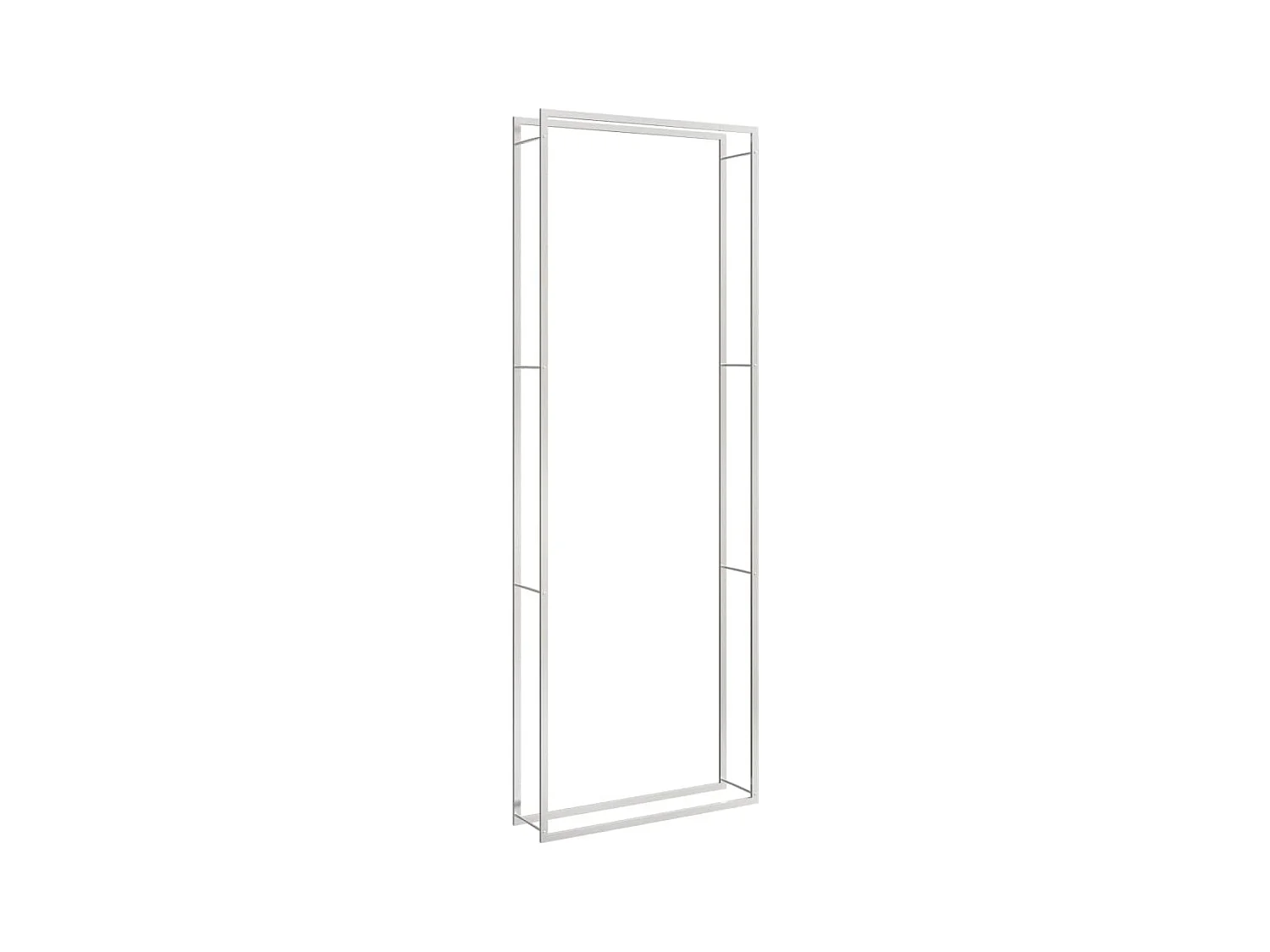 Nichelino  Haardhoutrek 110x28x312 cm roestvrij staal
