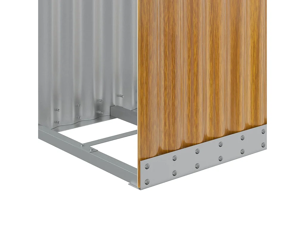 Jilles  Kaminholzunterstand Holzoptik 40x45x100 cm Verzinkter Stahl