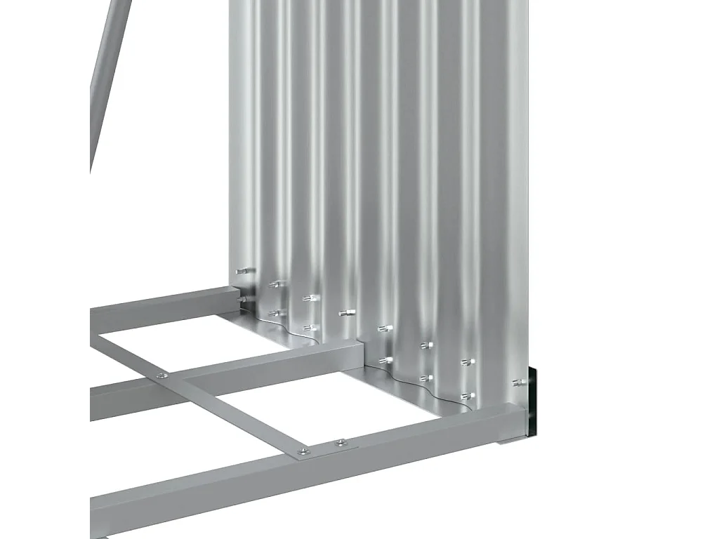 Jilles  Porte-bûches aspect bois 40x45x100 cm acier galvanisé