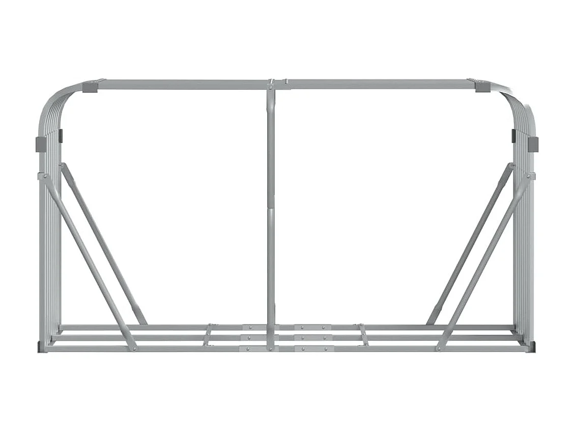 Jilles  Kaminholzunterstand Silbern 180x45x100 cm Verzinkter Stahl