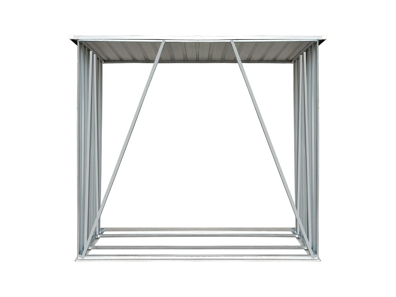 Riley  Abri de stockage à bois Acier galvanisé 163x83x154cm Anthracite