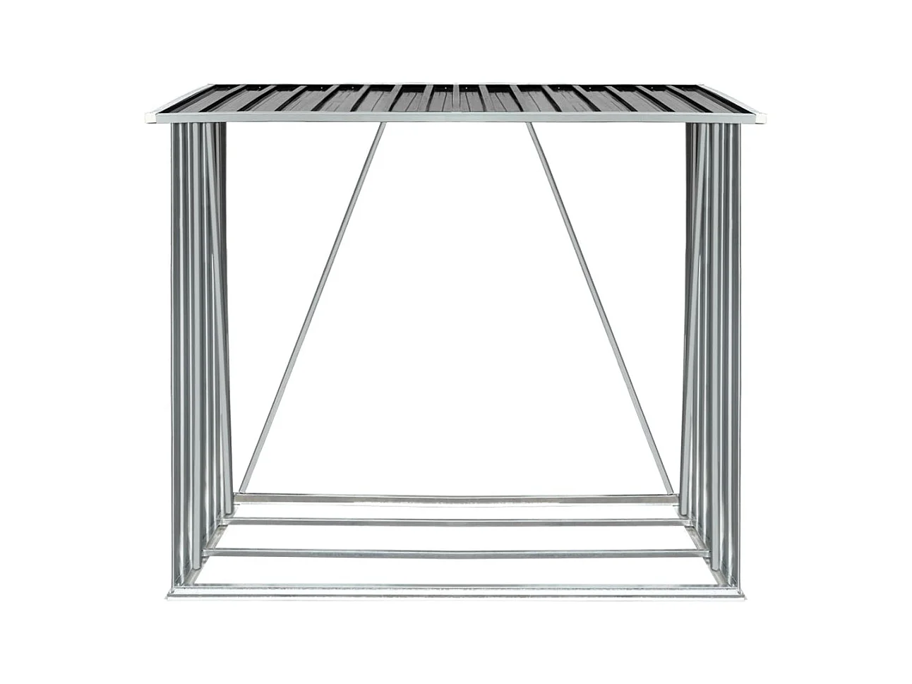 Riley  Abri de stockage à bois Acier galvanisé 163x83x154cm Anthracite