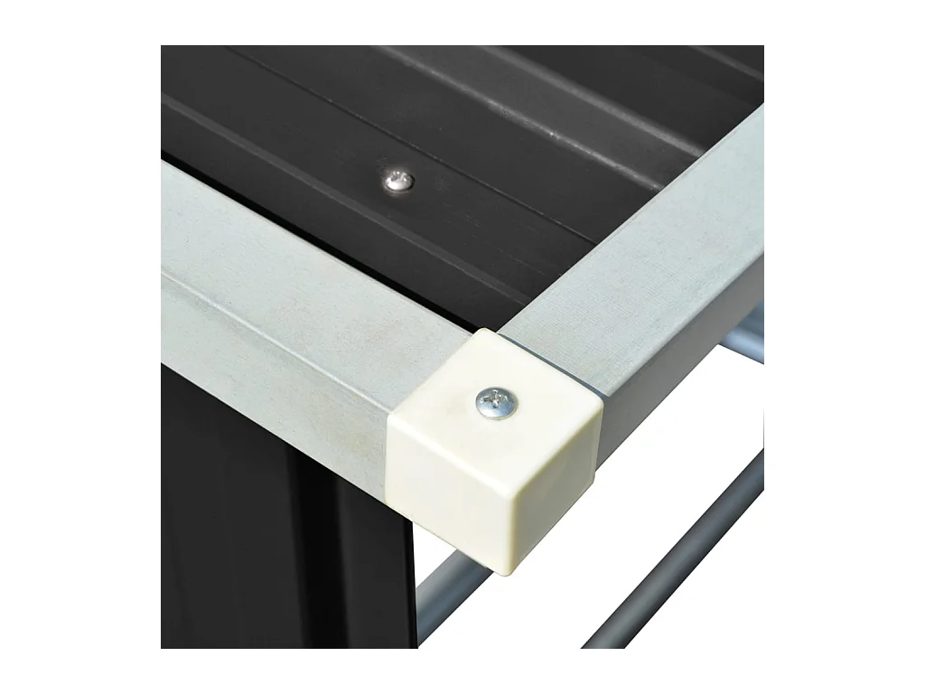 Riley  Abri de stockage à bois Acier galvanisé 163x83x154cm Anthracite