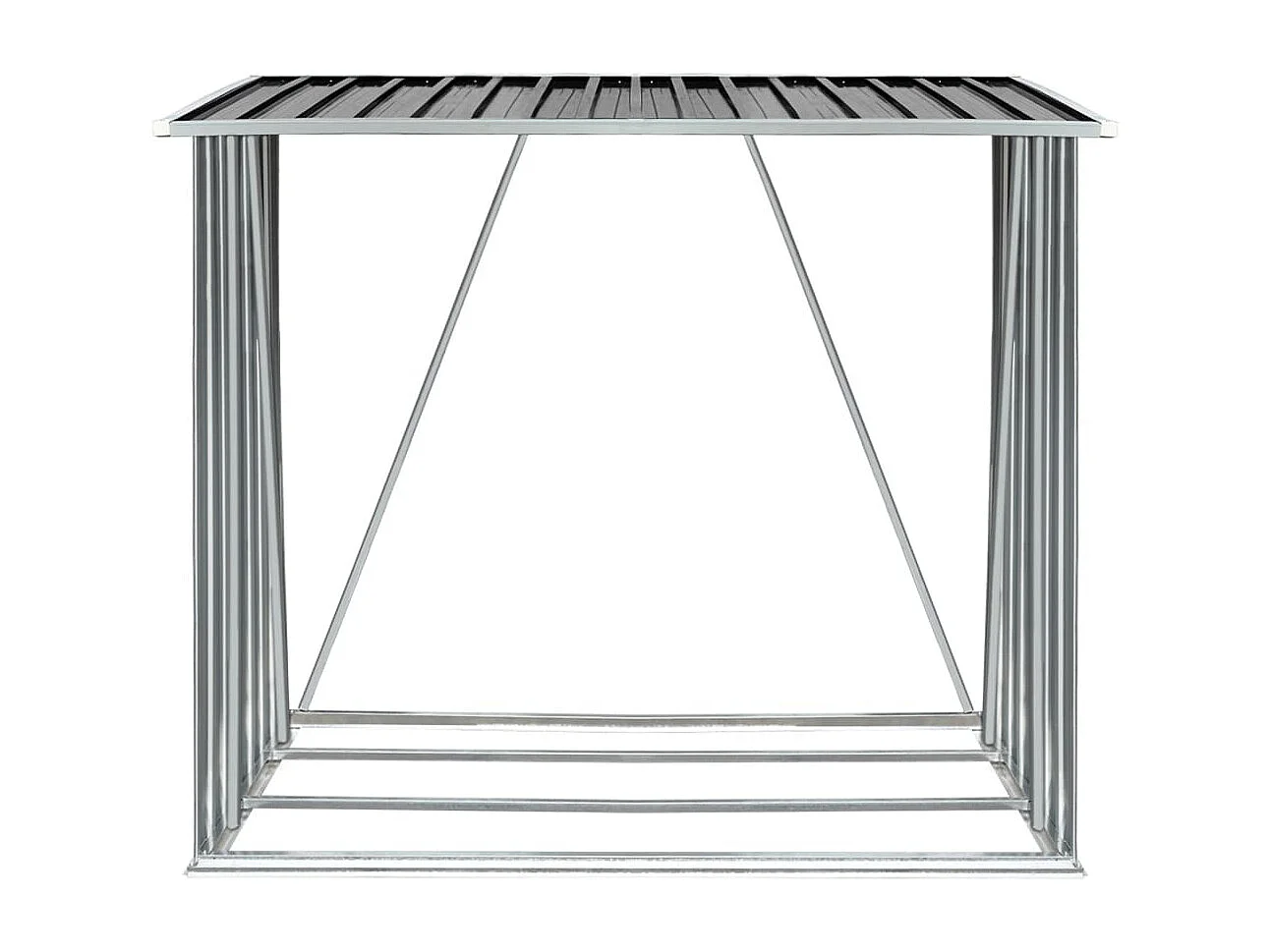 Riley  Brennholzlager Verzinkter Stahl 163 x 83 x 154 cm Anthrazit