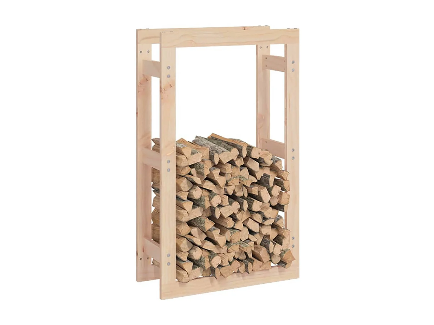 Riemst  Kaminholzregal 60x25x100 cm Massivholz Kiefer