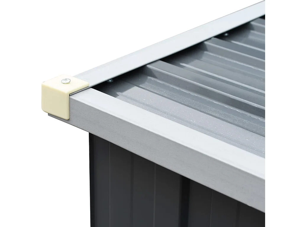 Aulnay-sous-Bois  Abri de stockage de bois Acier galvanisé 330x84x152 cm Gris