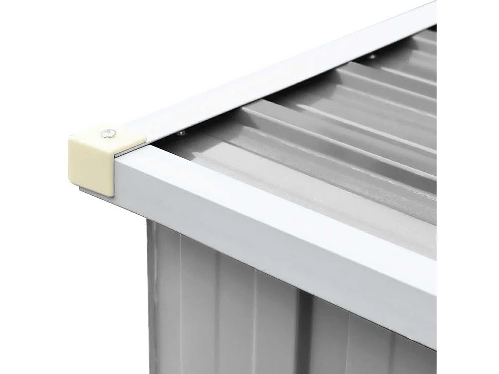 Aulnay-sous-Bois  Abri de stockage de bois Acier galvanisé 330x84x152 cm Gris