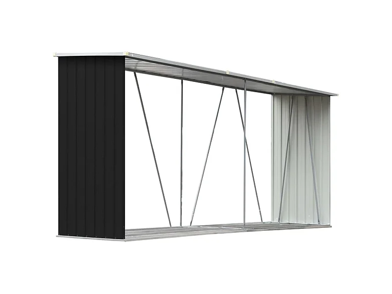 Aulnay-sous-Bois  Brennholzlager Verzinkter Stahl 330x84x152 cm Anthrazit