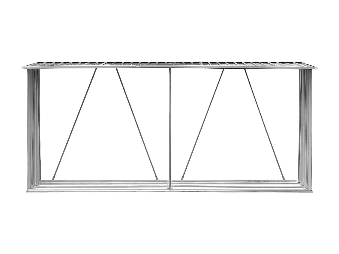 Aulnay-sous-Bois  Abri de stockage à bois Acier galvanisé 330x84x152cm Anthracite