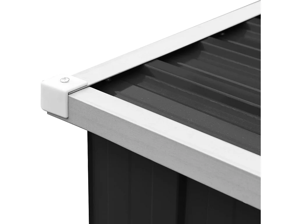 Aulnay-sous-Bois  Abri de stockage à bois Acier galvanisé 330x84x152cm Anthracite