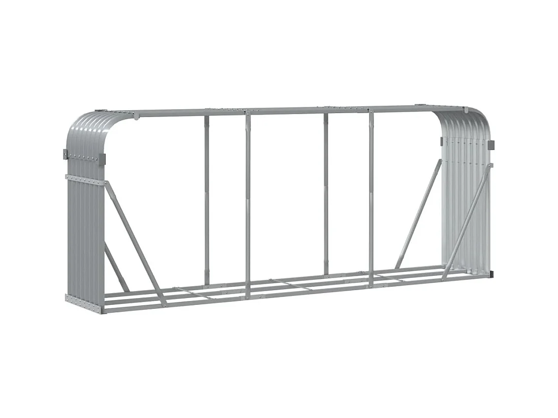 Jilles  Kaminholzunterstand Hellgrau 234x45x100 cm Verzinkter Stahl