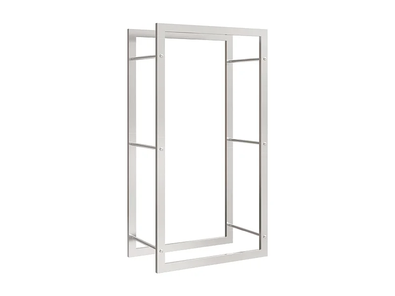 Nichelino  Brennholzregal 50x28x94 cm Edelstahl
