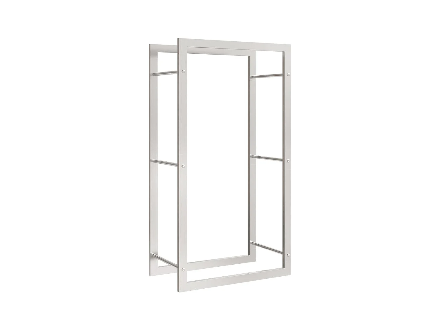 Nichelino  Portant de bois de chauffage 50x28x94 cm acier inoxydable