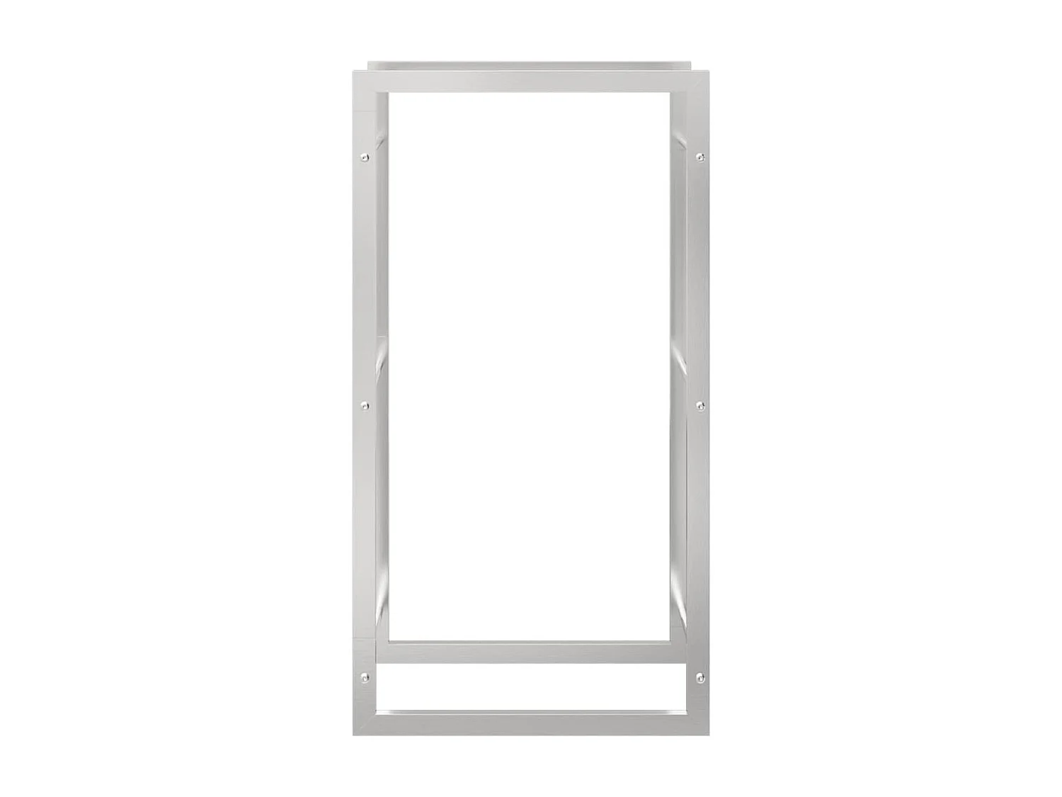 Nichelino  Portant de bois de chauffage 50x28x94 cm acier inoxydable