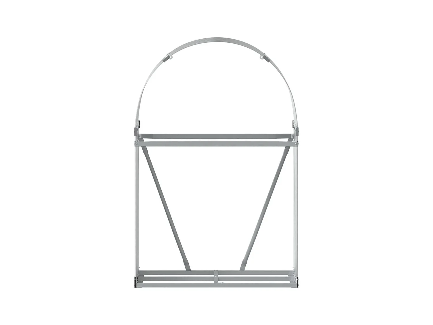 Jilles  Portaceppi Grigio Caro 80x45x120 cm in Acciaio Zincato