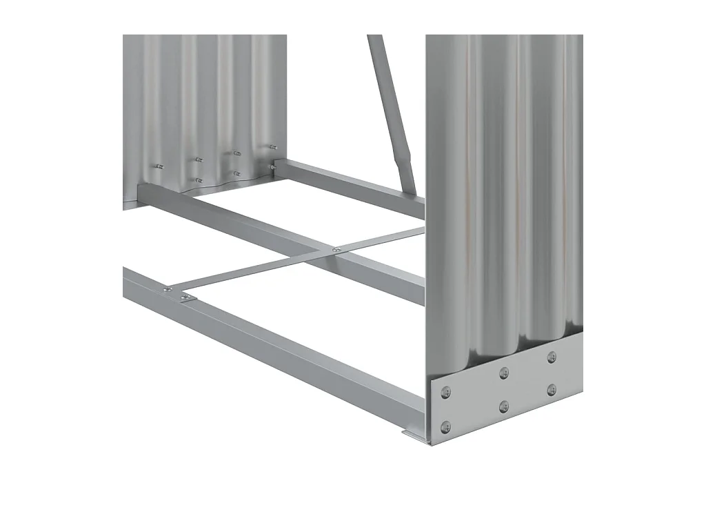 Jilles  Portaceppi Grigio Caro 80x45x120 cm in Acciaio Zincato