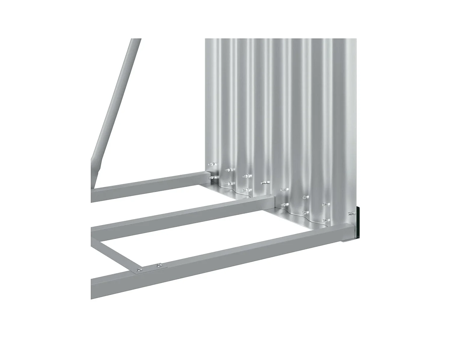 Jilles  Portaceppi Grigio Caro 80x45x120 cm in Acciaio Zincato