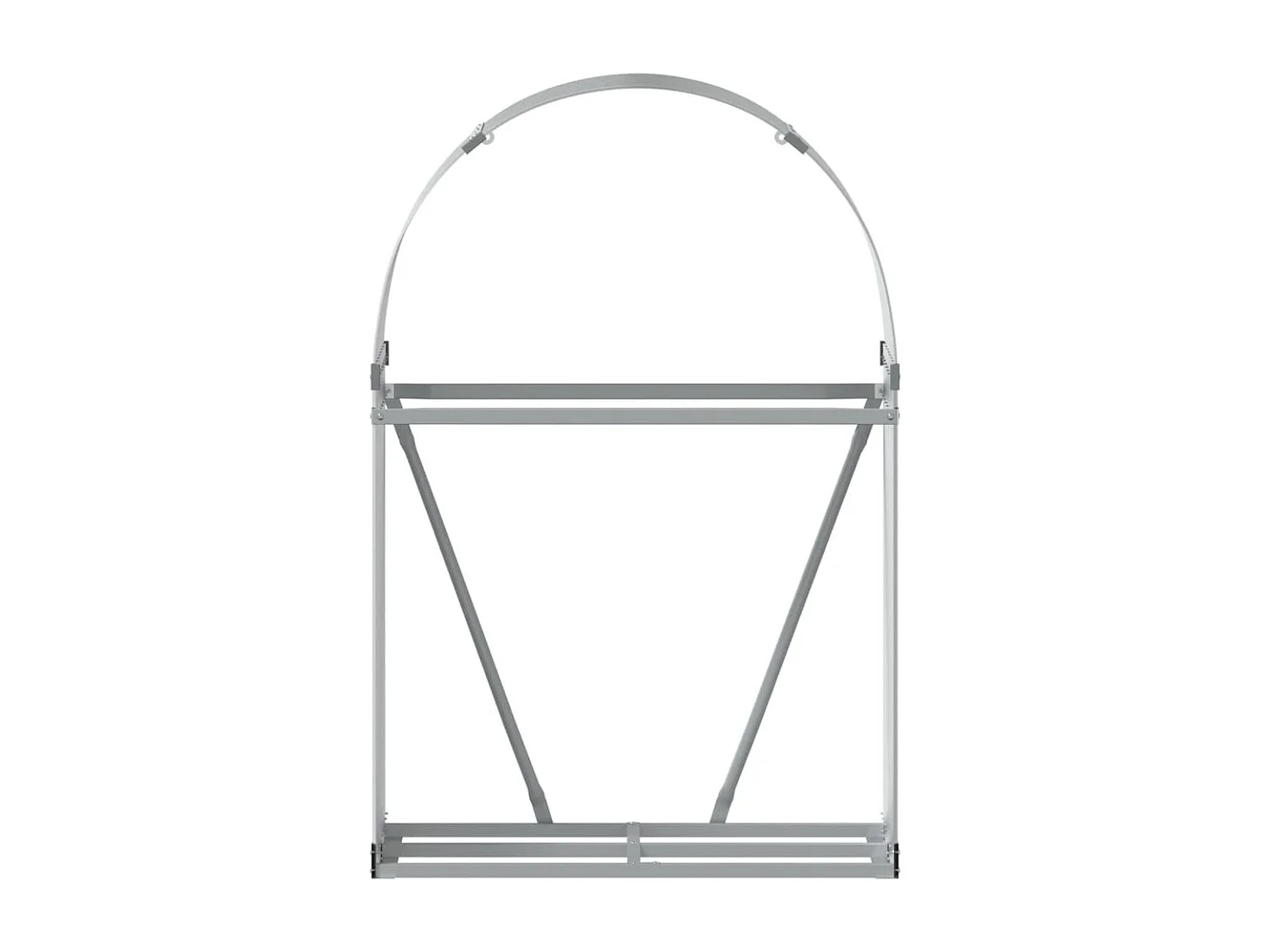 Jilles  Kaminholzunterstand Hellgrau 80x45x120 cm Verzinkter Stahl