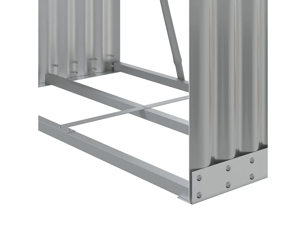 Jilles  Kaminholzunterstand Hellgrau 80x45x120 cm Verzinkter Stahl