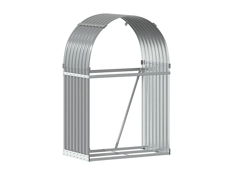 Jilles  Kaminholzunterstand Hellgrau 80x45x120 cm Verzinkter Stahl