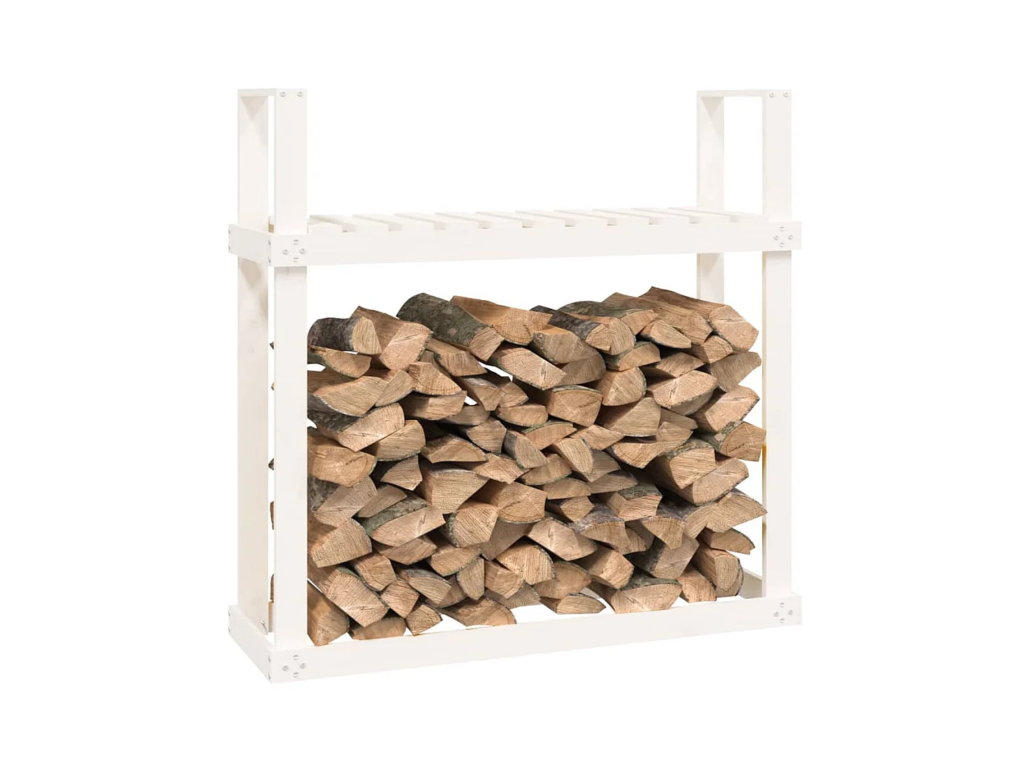 Linköping  Support pour bois de chauffage Blanc 110x35x108,5cm Bois de pin