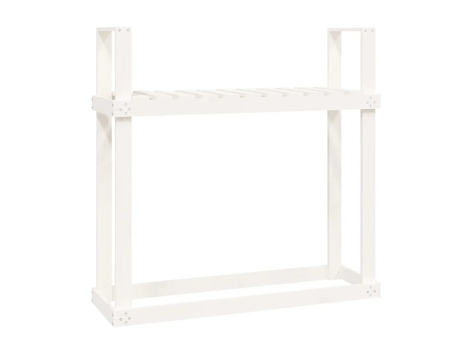 Linköping  Kaminholzregal Weiß 110x35x108,5 cm Massivholz Kiefer