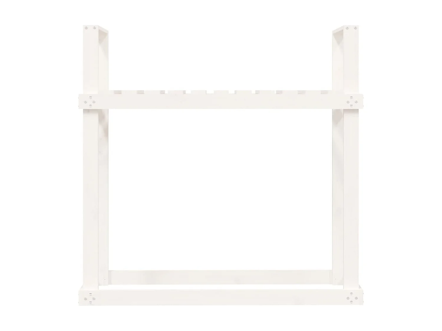 Linköping  Kaminholzregal Weiß 110x35x108,5 cm Massivholz Kiefer