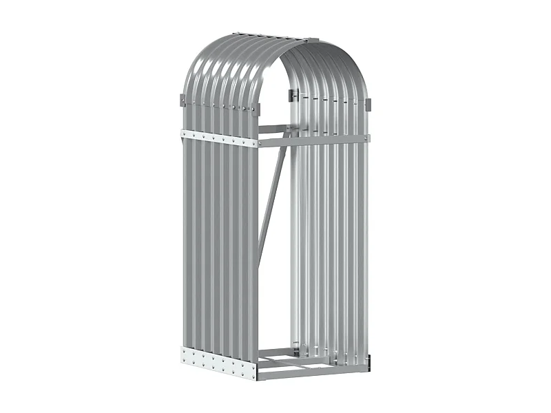 Jilles  Portaceppi Grigio Caro 40x45x100 cm in Acciaio Zincato