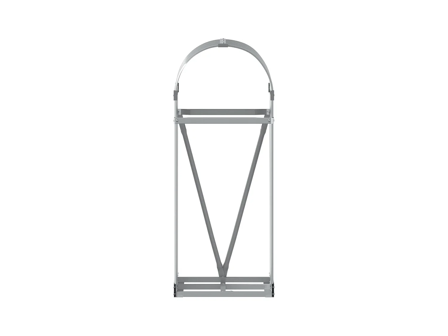 Jilles  Kaminholzunterstand Hellgrau 40x45x100 cm Verzinkter Stahl