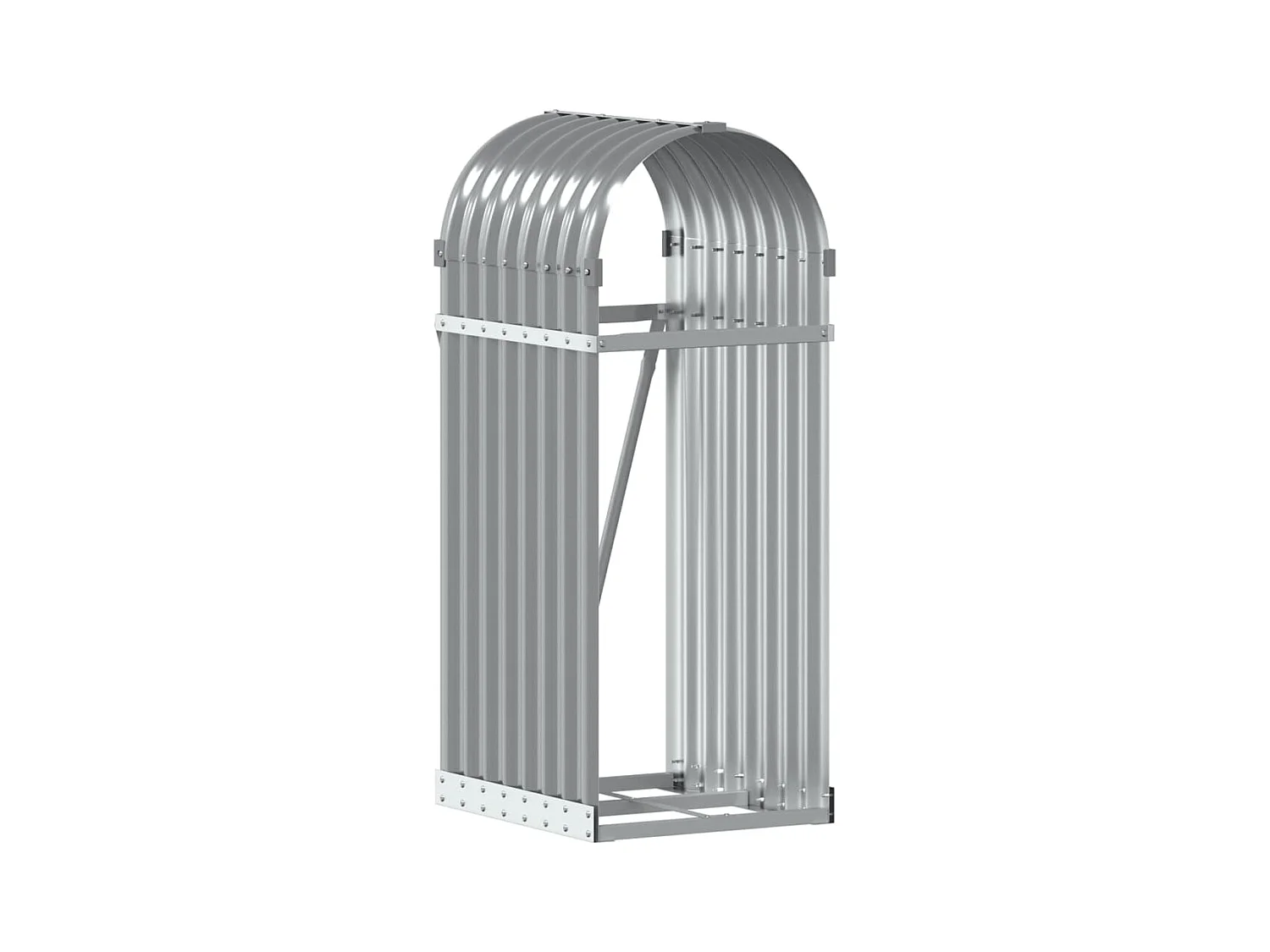 Jilles  Porte-bûches gris clair 40x45x100 cm acier galvanisé