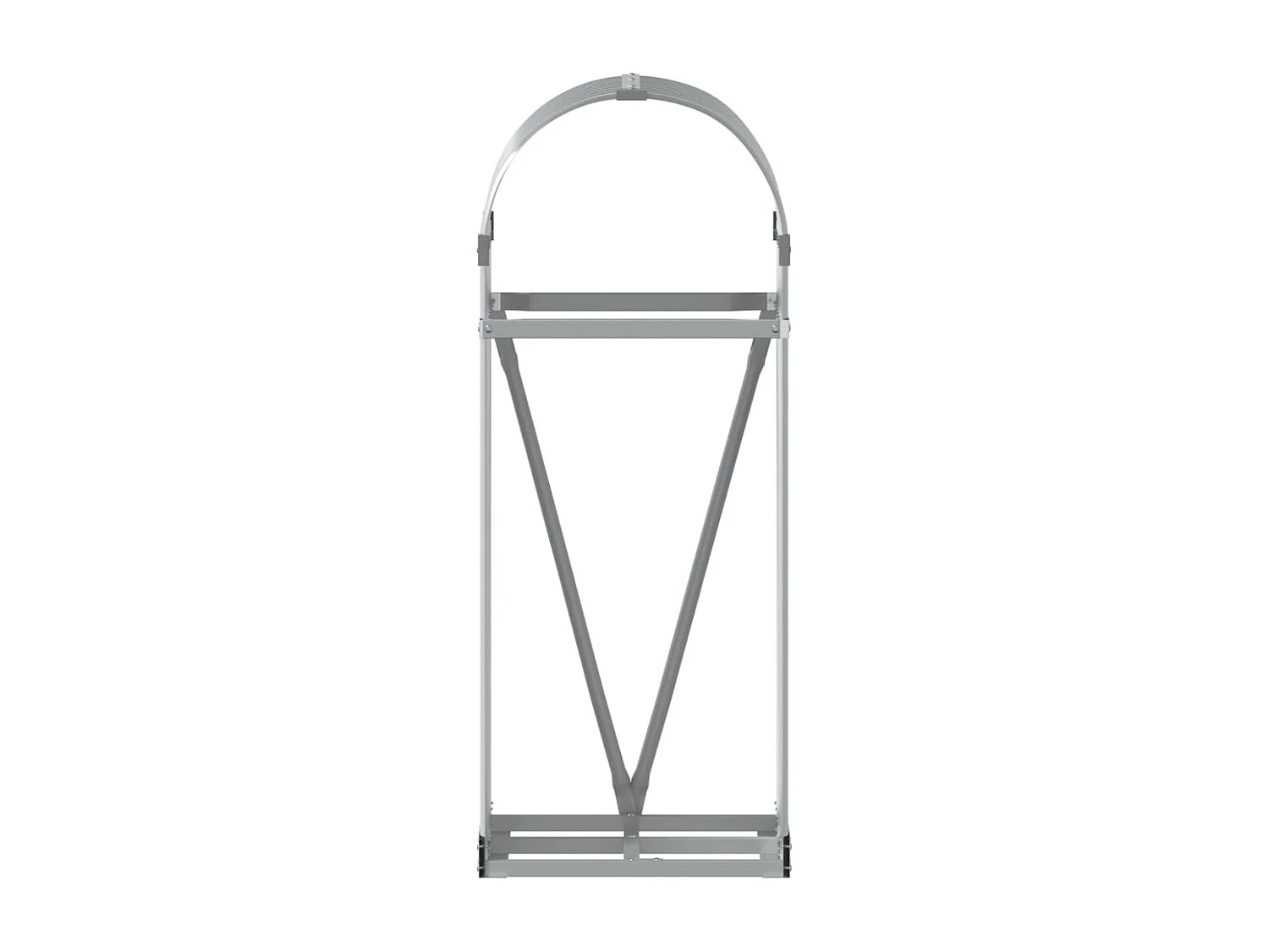 Jilles  Porte-bûches gris clair 40x45x100 cm acier galvanisé